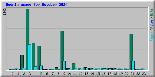 Hourly usage for October 2024