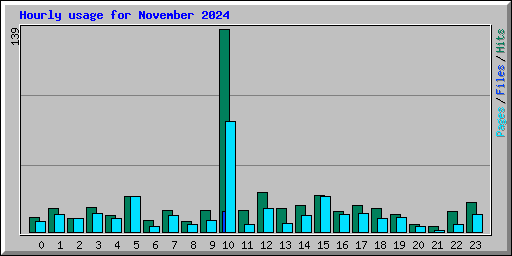Hourly usage for November 2024