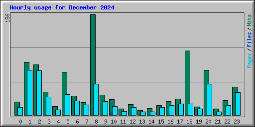 Hourly usage for December 2024